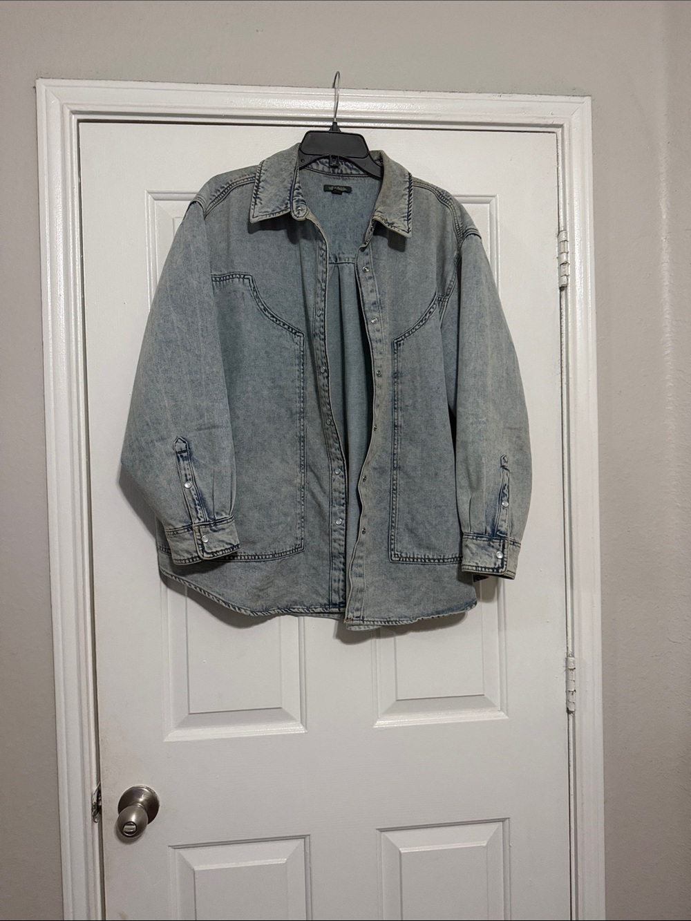 wild fable Light Blue Washed Denim Shirt Jacket